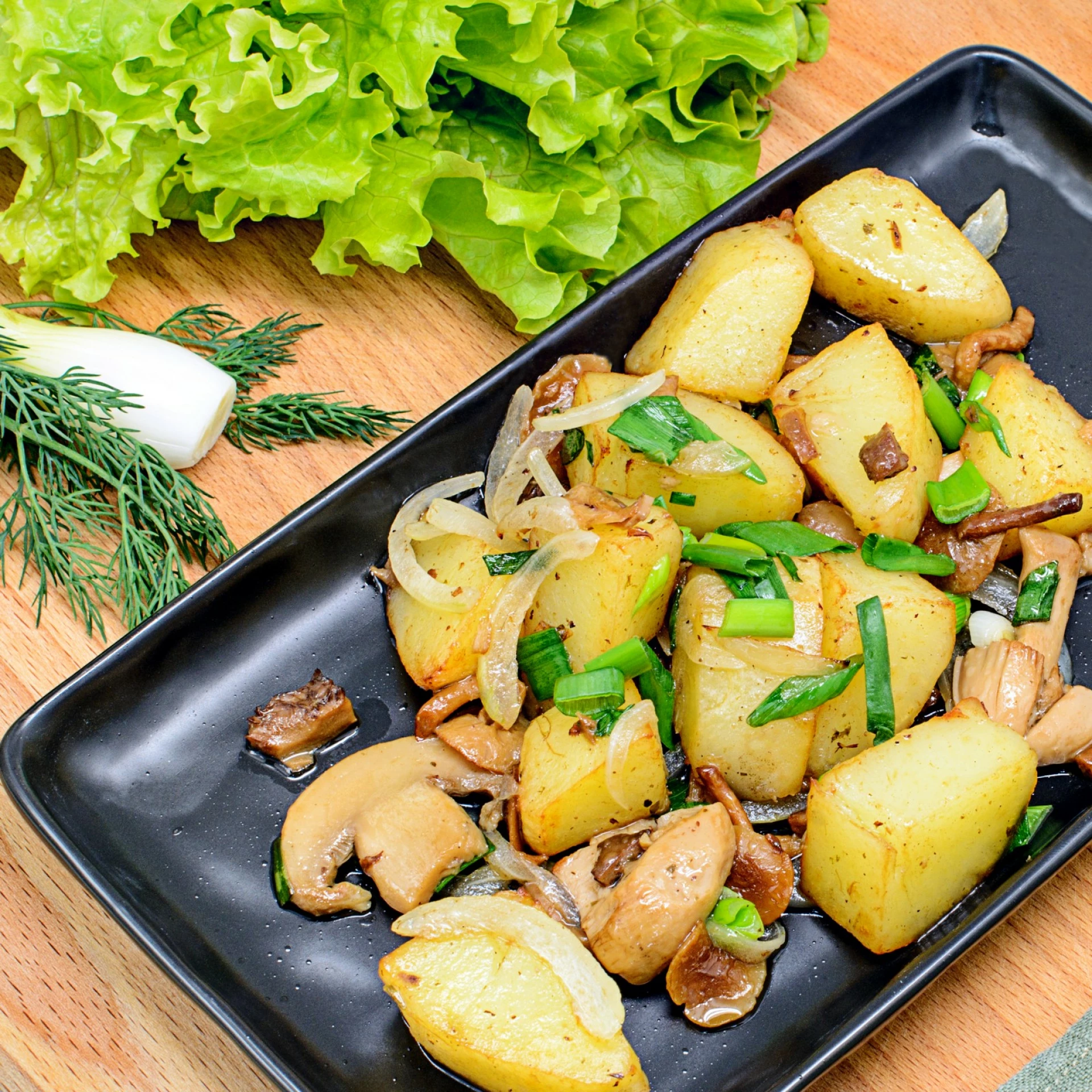 Картофель с грибами