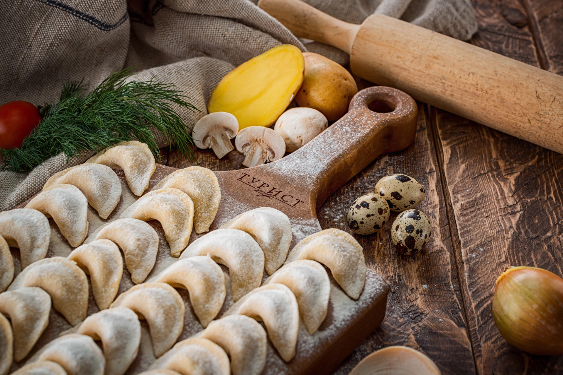 Вареники картофельные с грибами