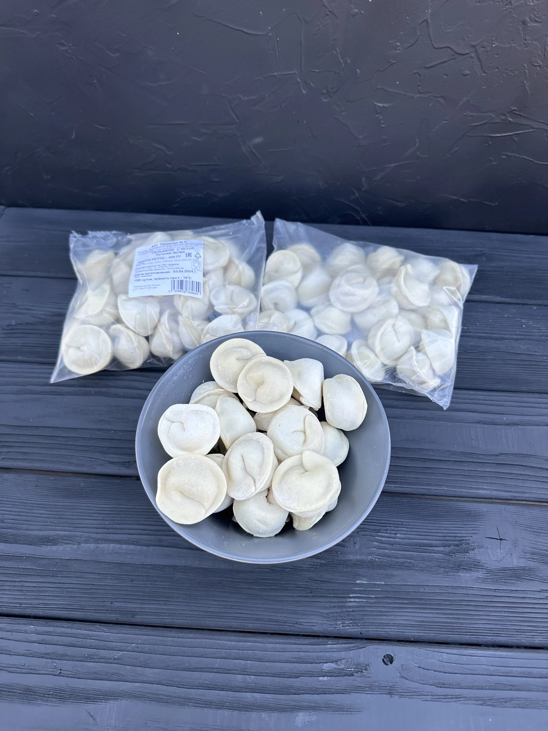 Пельмени Ручной лепки с кальмаром