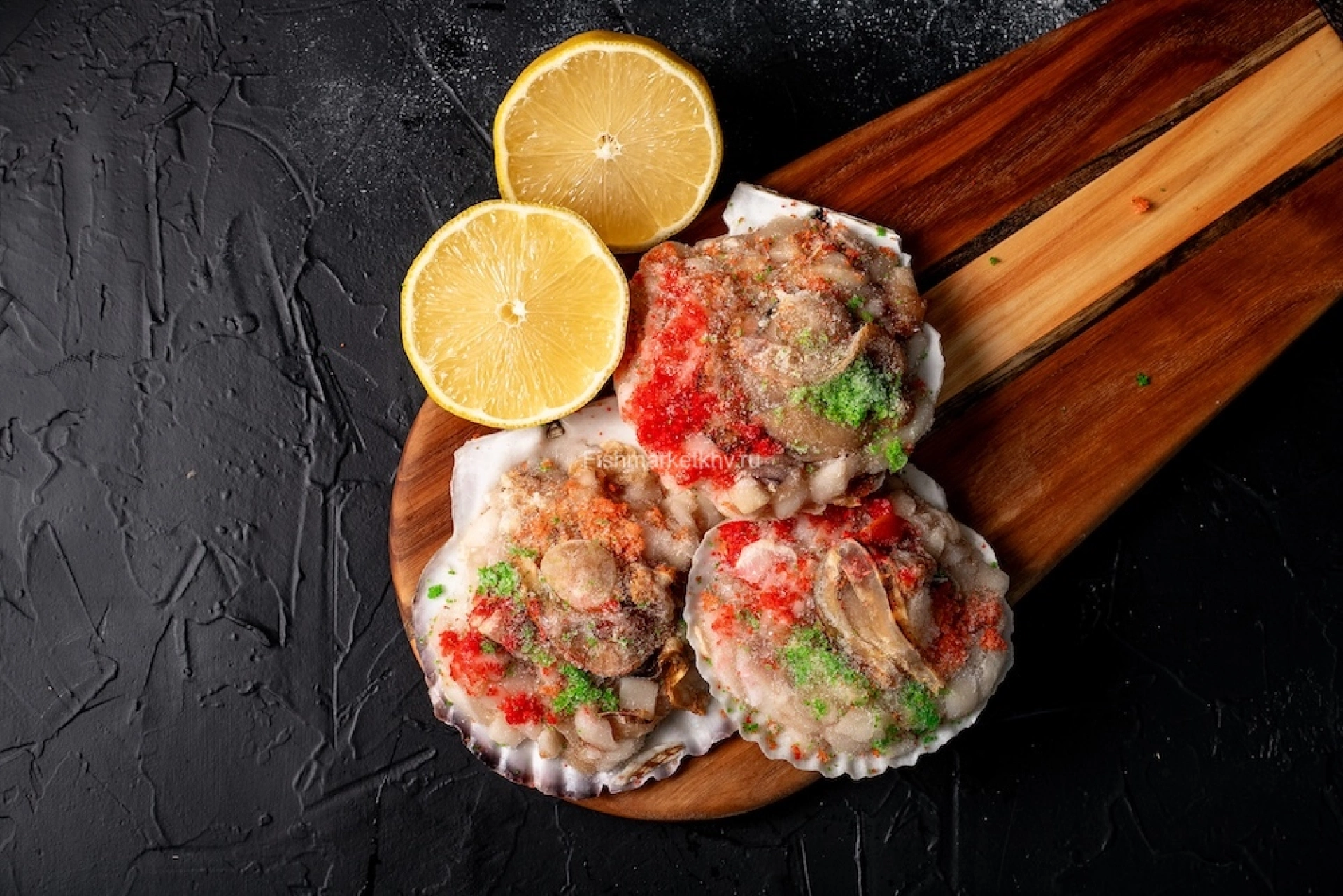 Гребешок фаршированный (Ассорти морепродуктов)