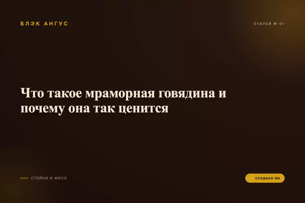 Что такое мраморная говядина и почему она так ценится