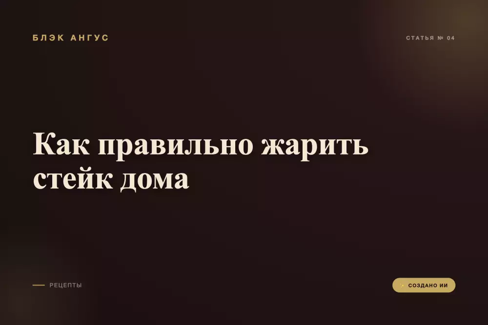 Как правильно жарить стейк дома