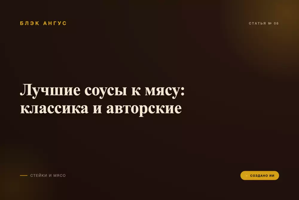 Лучшие соусы к мясу: классика и авторские