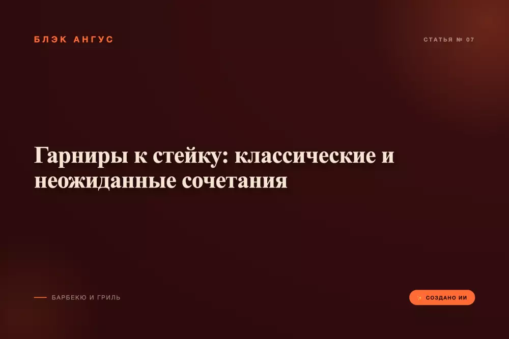 Гарниры к стейку: классические и неожиданные сочетания