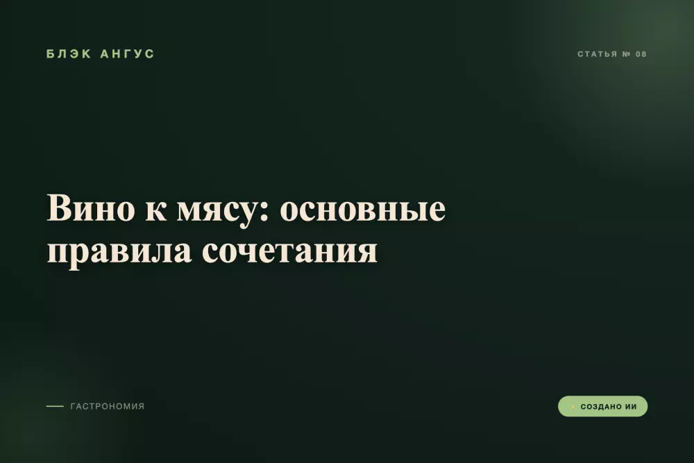 Вино к мясу: основные правила сочетания