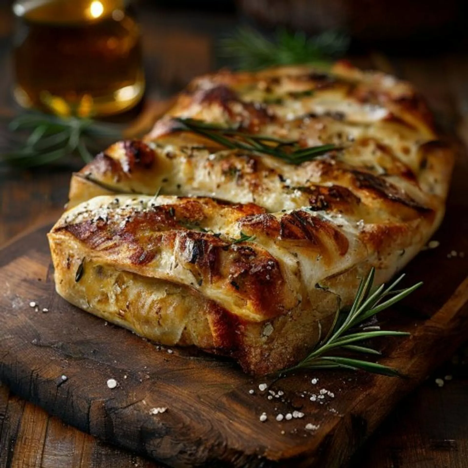 Фокачча с розмарином и морской солью